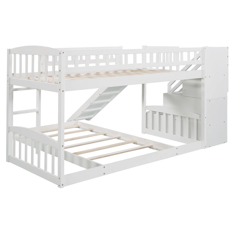 Merax Bunk Bed with Two Drawers and Slide