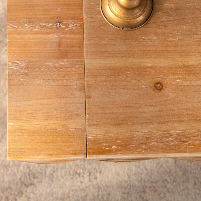 47.24"Rustic Geometric Relief Coffee Table-Rectangle Coffee Table with 3D Carved Details image number 7