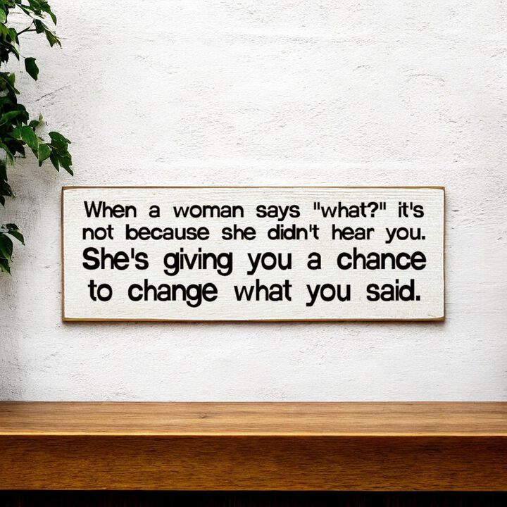 Funny Marriage Quote Wall Decor on Solid Knotty Pine Wood with Hanging Slot