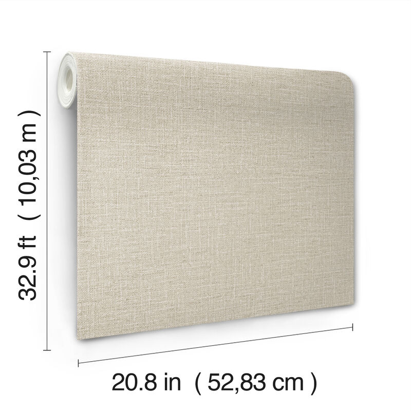 Loom Wheat Gray Wallpaper (Set of 2) image number 3