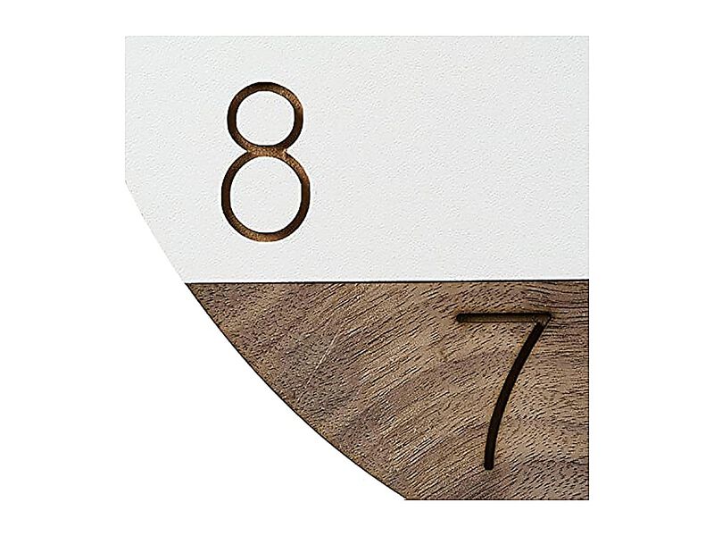 La Crosse Clock 404 3630B 12 Inch Ivory Sierra Wood Quartz Analog Wall image number 3