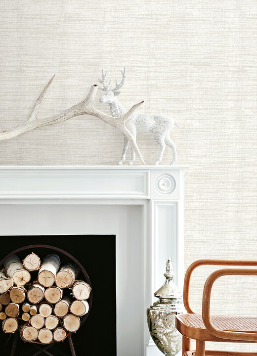 Solitude White Distressed Texture Wallpaper