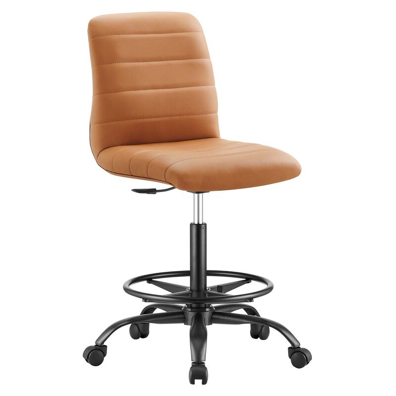 Modway Furniture - Ripple Armless Vegan Leather Drafting Chair image number 0
