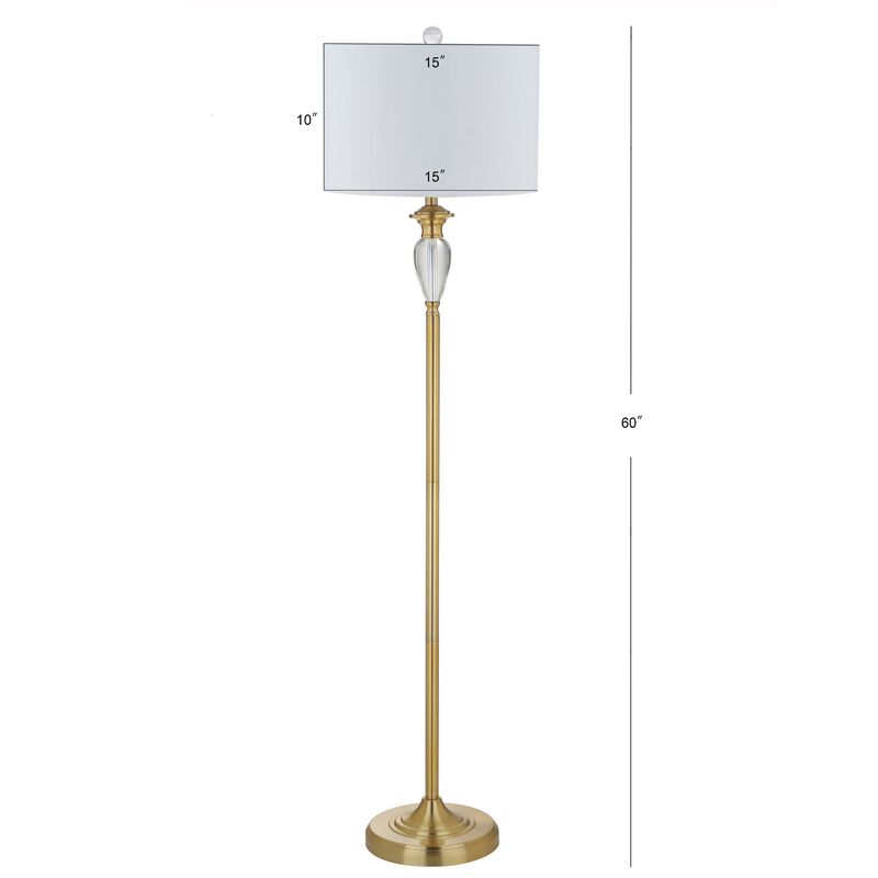 Evelyn Crystal / Metal LED Floor Lamp