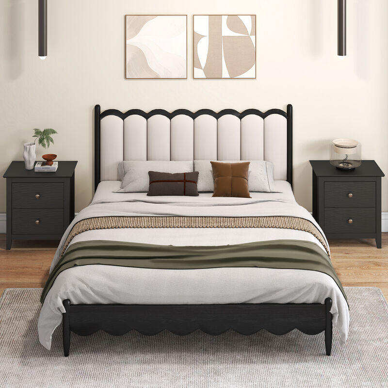 Minimalist Nightstand with 2 Drawers &ndash; Ideal for Compact Bedrooms