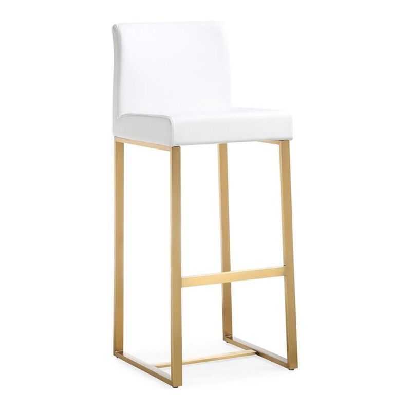 Casafoyer Denmark White Gold Steel Barstool (Set of 2) image number 0