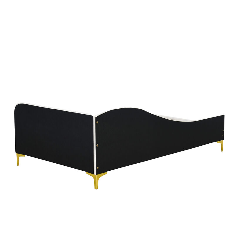 Merax Upholstered Daybed with Headboard and Armrest