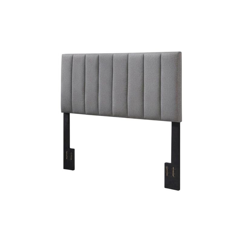 Gray King Upholstered Headboard with Padded Design and Durable Frame image number 0