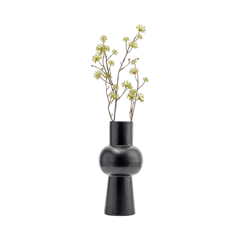 Metal,12"h, Mid Ellipsoid Vase,black image number 1