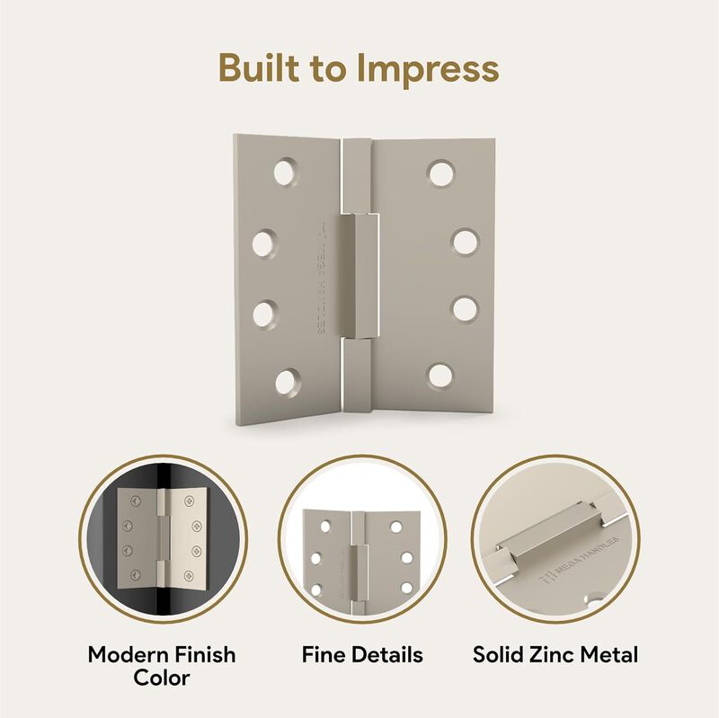 Mega Handles | Square Barrel Hinges | 2 Pack