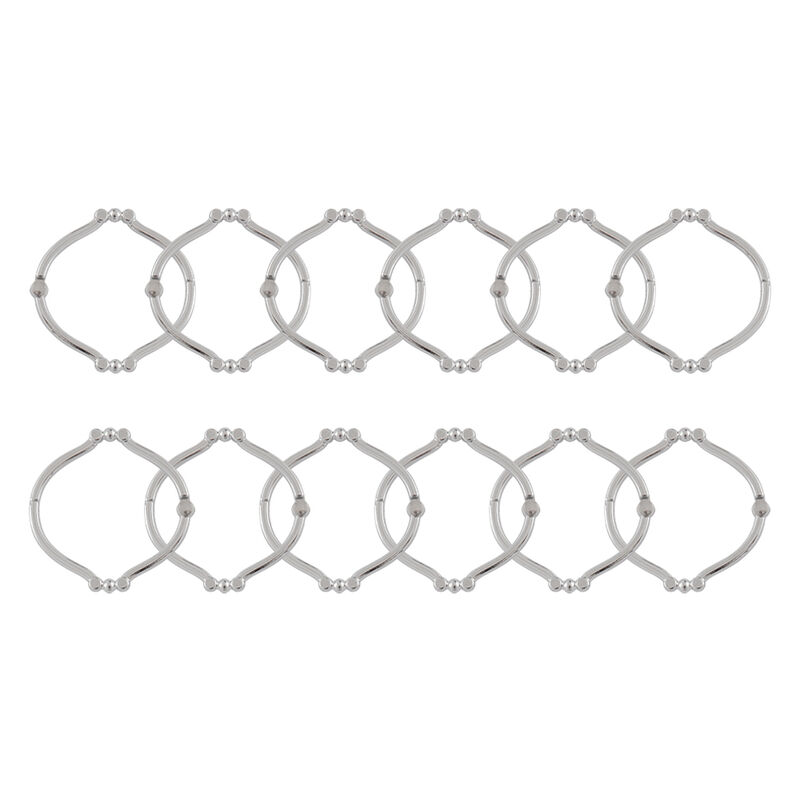 Rust-Proof Shower Curtain Hooks with Clasp Closure, Set of 12 image number 3