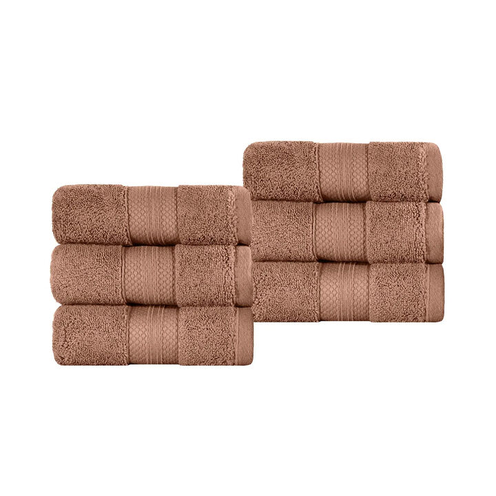 6 Pack Turkish Cotton Hand Towels Set, Soft Quick Dry Absorbent Towels for Bathroom Kitchen