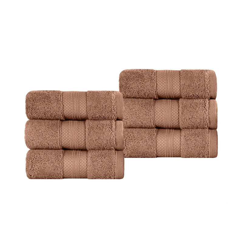 6 Pack Turkish Cotton Hand Towels Set, Soft Quick Dry Absorbent Towels for Bathroom Kitchen image number 0