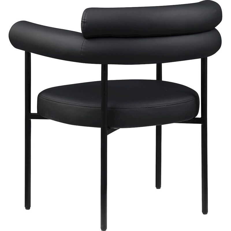 Meridian Furniture Blake Black Vegan Leather Dining Chair, Set of 2