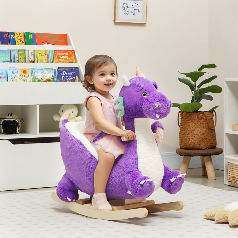 BreeBe Toddler Dragon Rocking Ride-On with Safety Belt image number 1