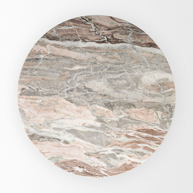 Allyson 42" Pink Marble Dining Table