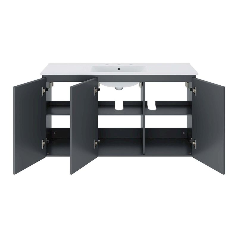 Bryn 48" Wall-Mount Bathroom Vanity image number 3