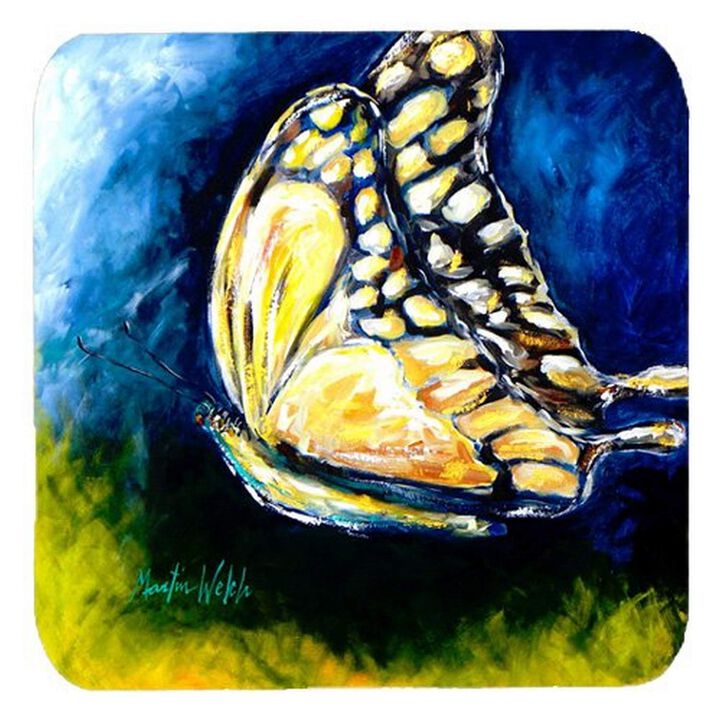 Caroline's Treasures MW1027FC Insect-Butterly Forward Motion Foam Coasters (Set of 4), 3.5 H x 3.5 W, Multicolor
