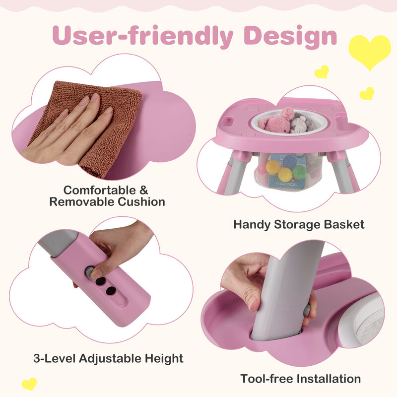 Convertible 16 in 1 Baby Highchair with Activity Center for Toddlers and Infants image number 5