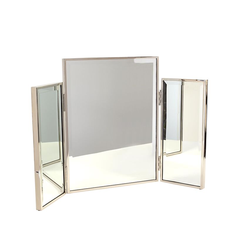 Tri-Fold Vanity Mirror- Silver