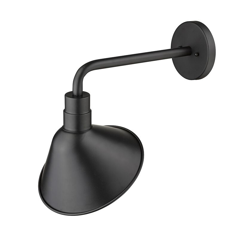 Hivvago Fuller 1-Light Matte Black Wall Light
