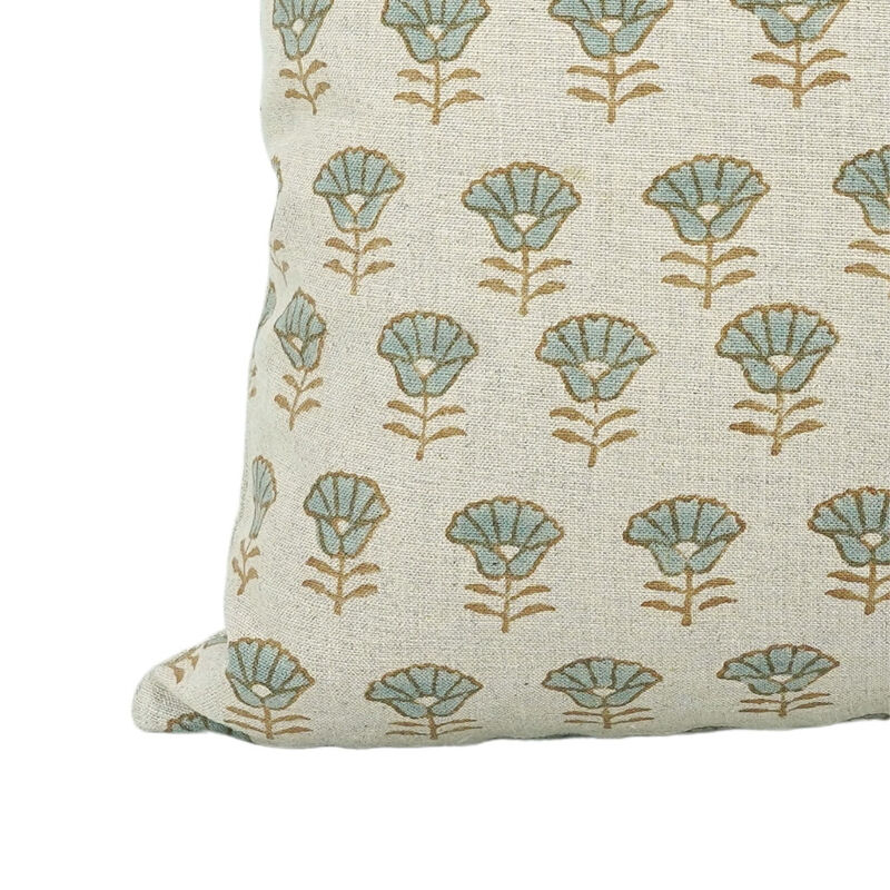 Fabdivine Grey Farmhouse Fall D&eacute;cor Boho Block Print Linen Handmade es Throw Pillow Cover Square Indoor Cushion Case, Kohinoor image number 6