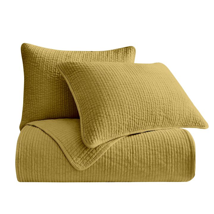 Stonewashed Tuscan Cotton Velvet King Quilt Set
