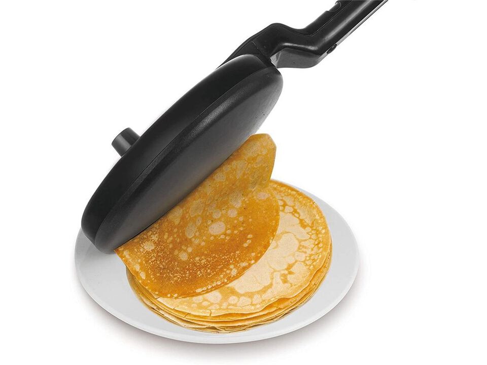 Salton CM1613 - Pancake and Tortilla Maker with Non-Stick Surface, Black
