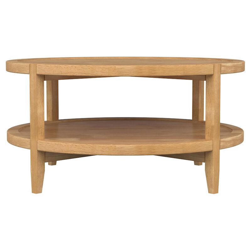 Plethoria Home Maple Coffee Table with Shelf