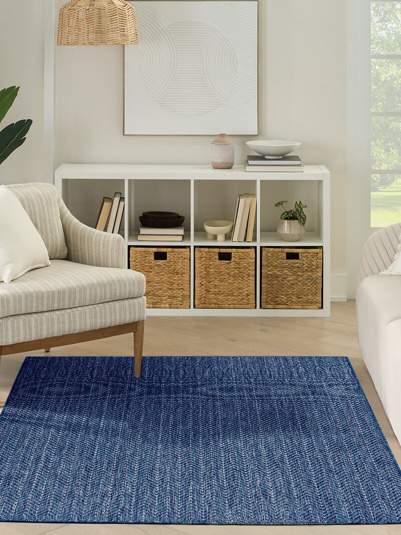 Horizon Indoor/Outdoor HOZ02 Navy 5' x 7' Rug