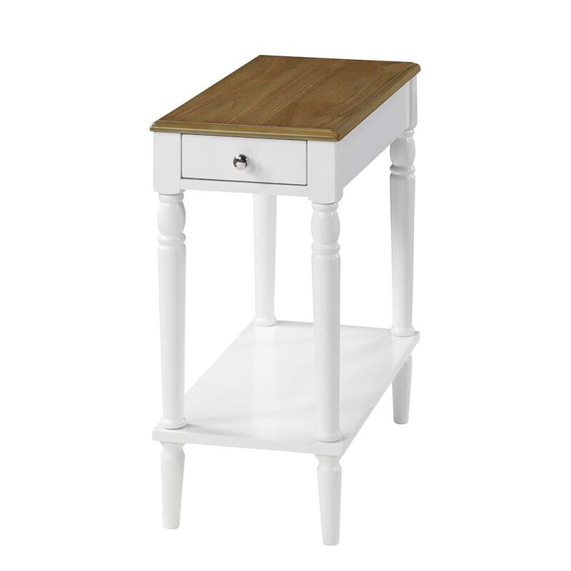 Convience Concept, Inc. French Country No Tools Chairside End Table with Shelf