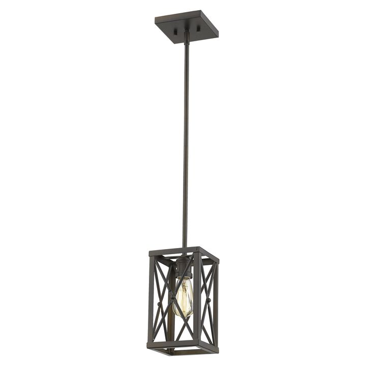 Hivvago Bronze Metal Geometric Mini Pendant Hanging Light