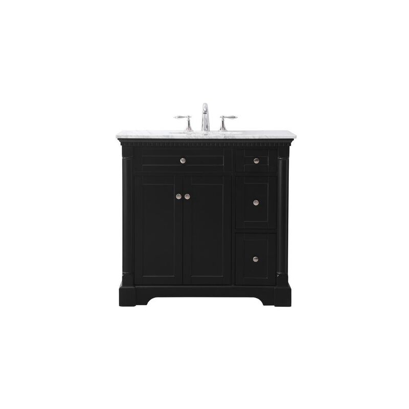 Elegant Kitchen and Bath 36 inch Single bathroom vanity set in black