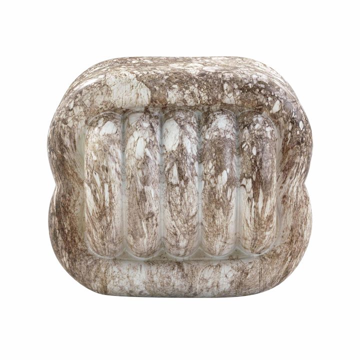 Love Knot Grey Faux Marble Indoor / Outdoor Accent Stool