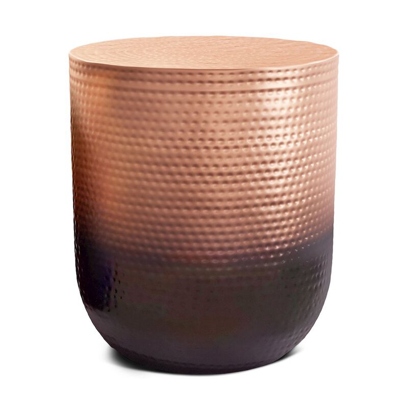 Simpli Home Nova Metal Side Table In Copper Ombre