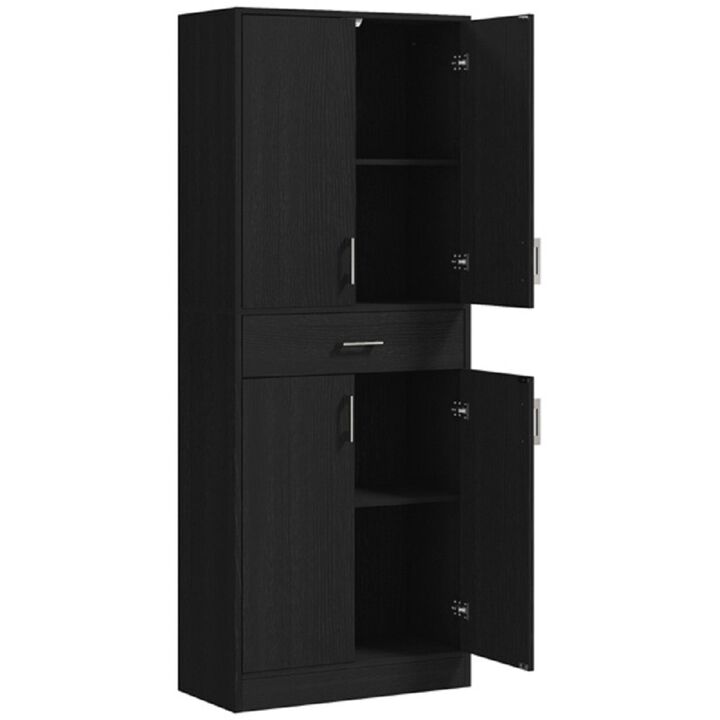 Freestanding Kitchen Storage Cabinet with Doors and Shelves