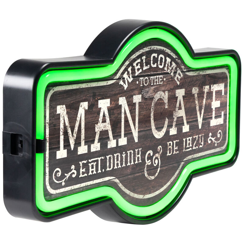 17" Green LED Lighted  Man Cave Neon Style Wall Sign image number 3