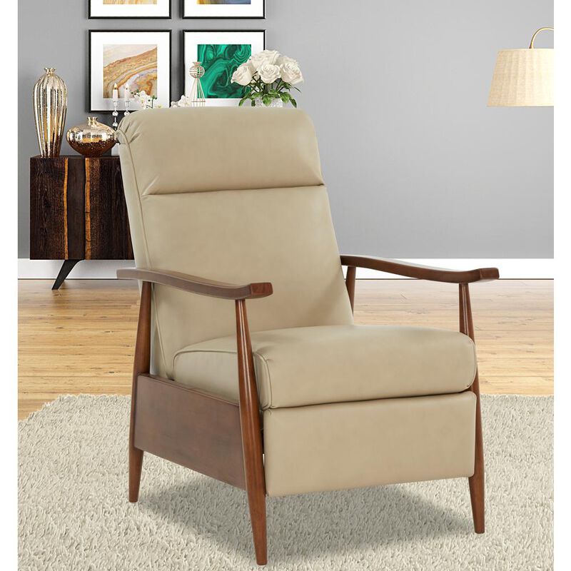 Barcalounger 7-1158 Hampton Push Thru The Arms Recliner, Cream