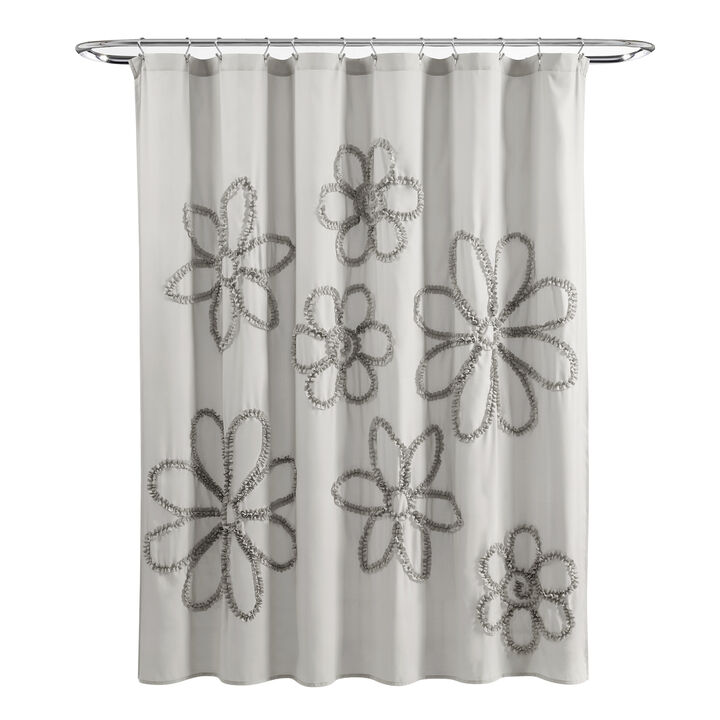 Ruffle Flower Shower Curtain