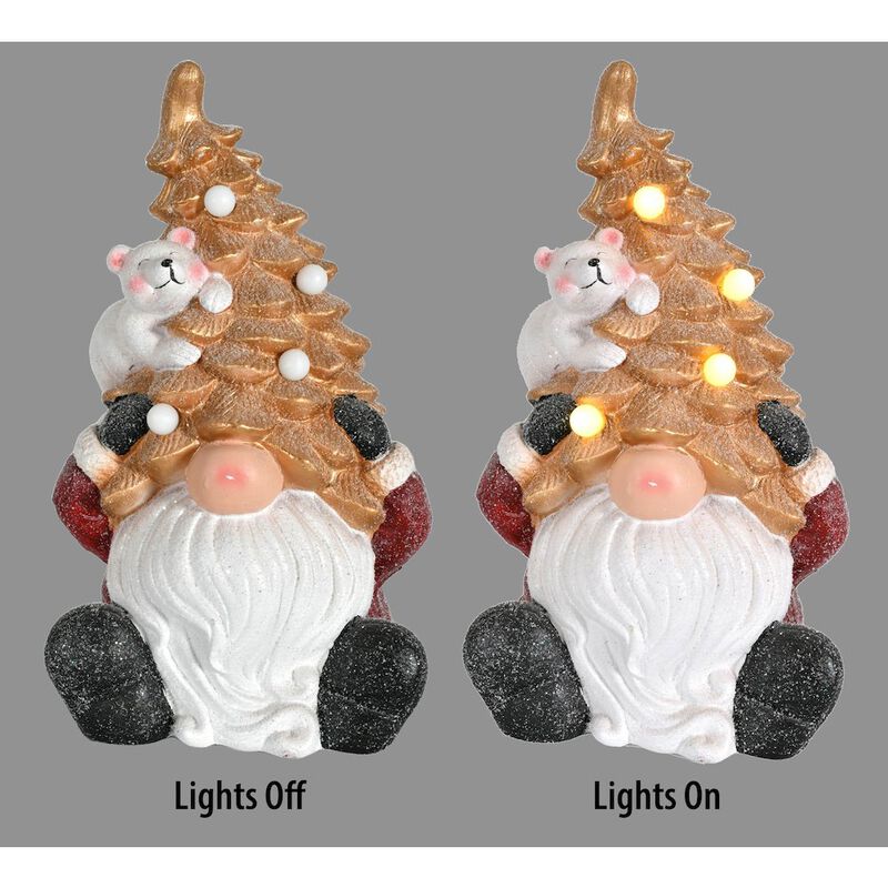 Twinkle Tree Gnome with Bear
