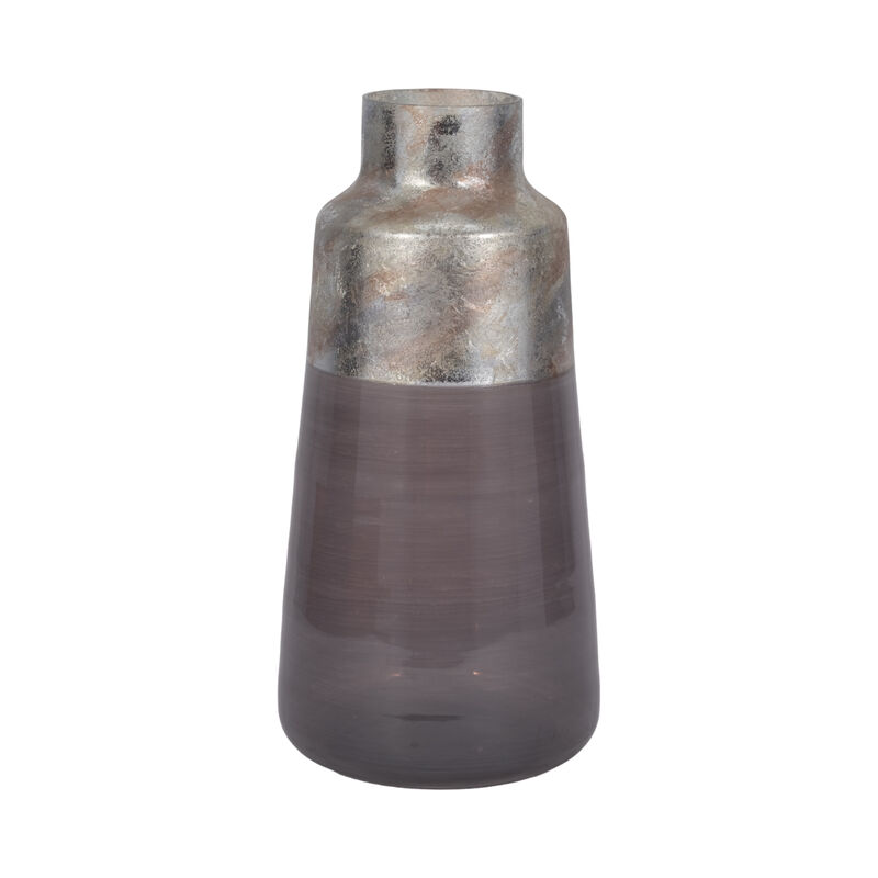 17" 2-Tone Glass Vase, Grey image number 2