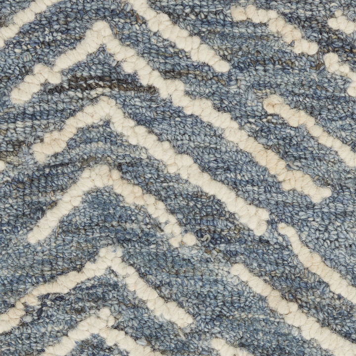 HomeRoots Wool Chevron Area Rug