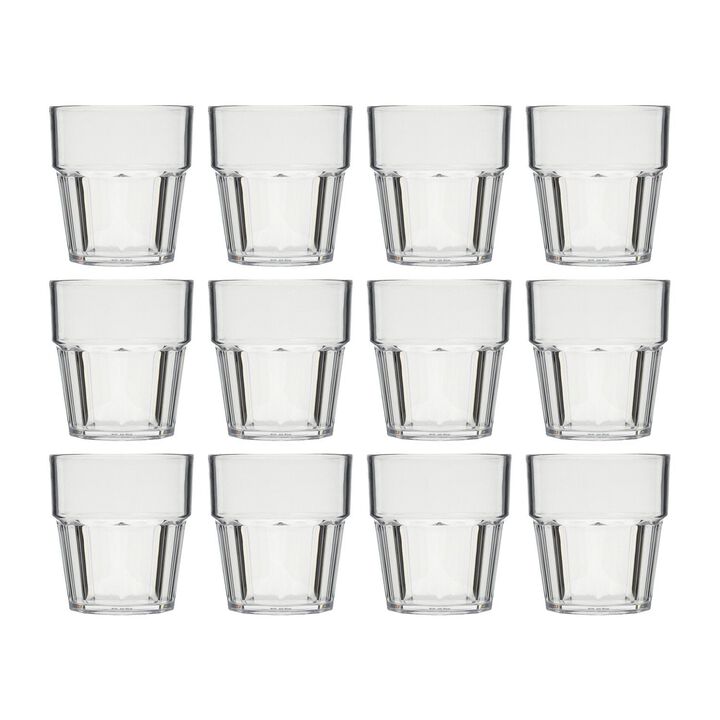 Casablanca dia.3.25" h:3.5" 8 oz. Round Clear Polycarbonate Tumbler (Set of 12)