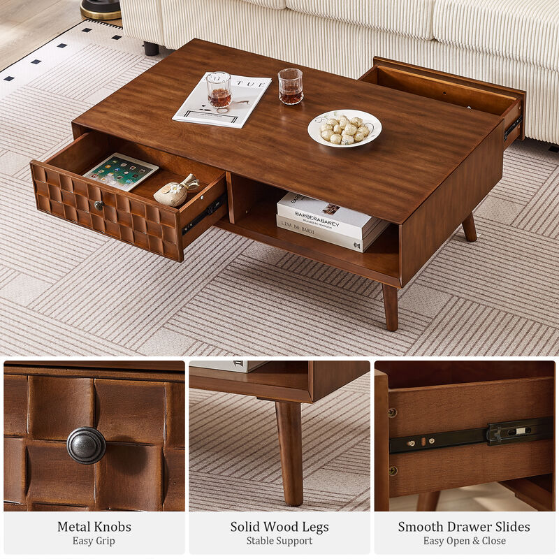 Jaxzak Mid‑Century Farmhouse Coffee Table image number 4