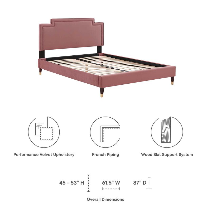 Modway - Liva Performance Velvet King Bed image number 7