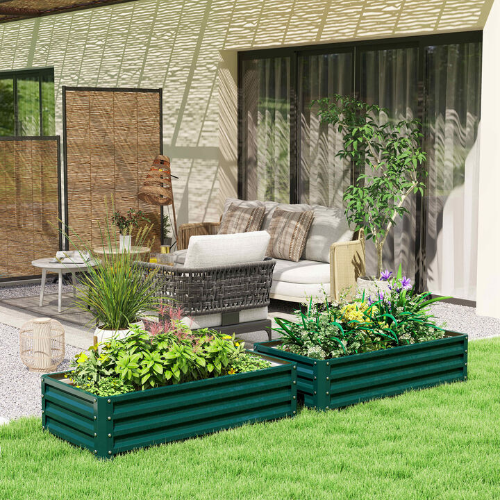 Hivvago 4' x 2' Raised Garden Bed for Vegetables and Herbs
