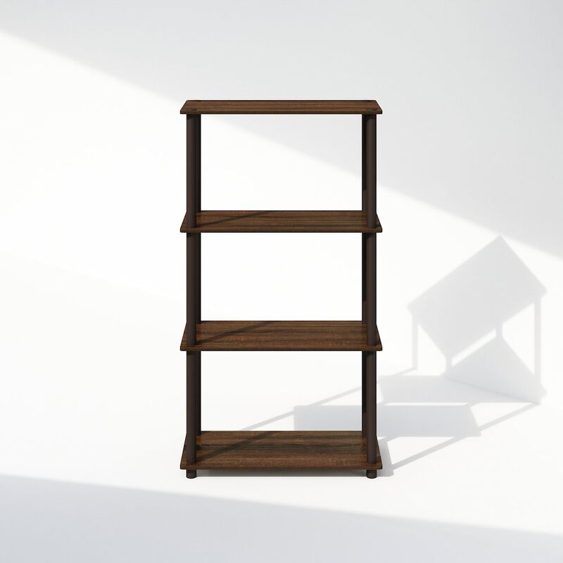 Turn-N-Tube 4-Tier Multipurpose Shelf Display Rack, Shelving Unit, Bookcase
