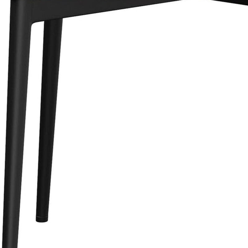 HomeRoots Set of Two White and Black Faux Leather Dining Side Chairs image number 2