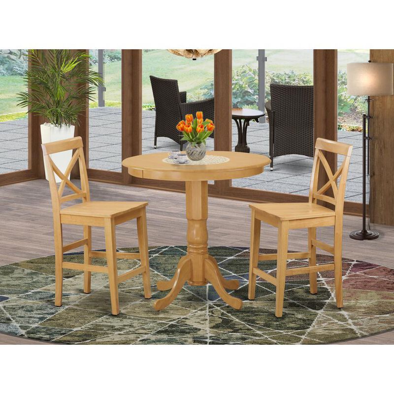 3 Pc Dining counter height set - Dining Table and 2 bar stools.