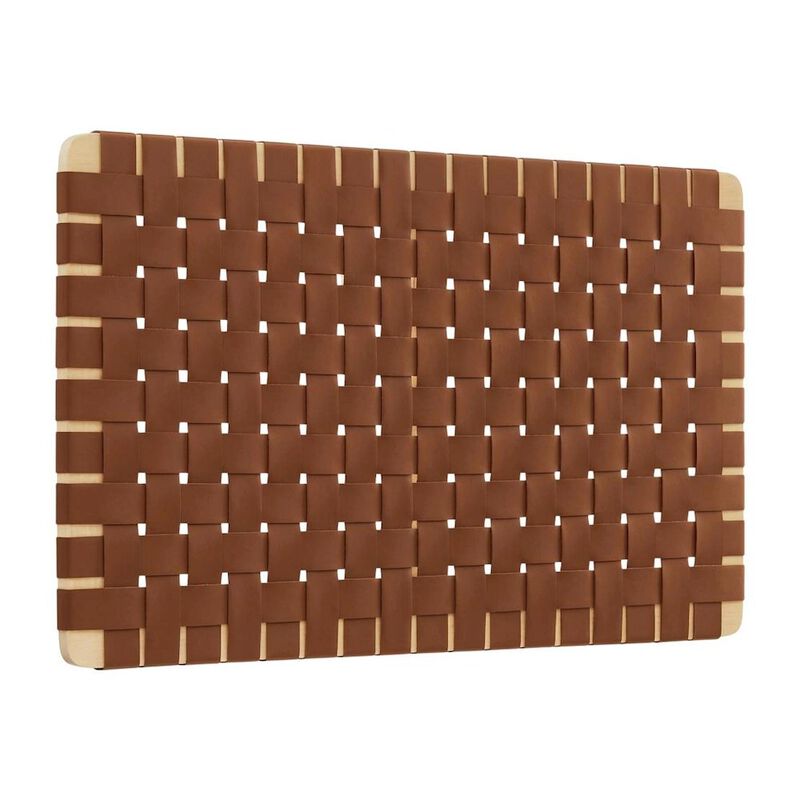 Vegan Leather Twin Headboard Wall-Mount withTexture and Durable Finish image number 0